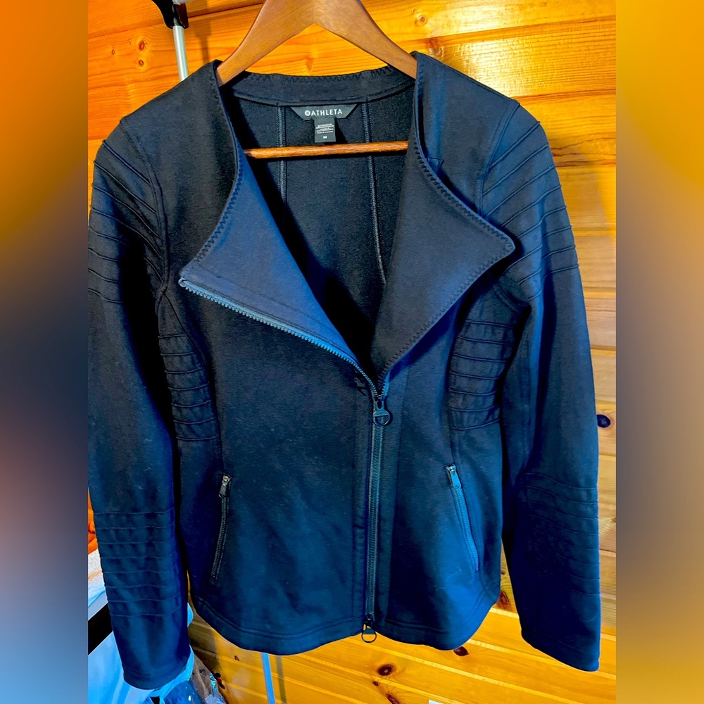 ATHLETA black Moto Jacket- M